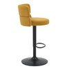 Mason Brushed Velvet Mustard/Black Bar Stool