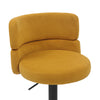 Mason Brushed Velvet Mustard/Black Bar Stool