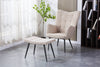 Paris Boucle Light Brown Armchair & Footstool