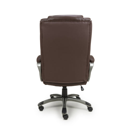Regent Executive Leather Faced Brown Office Chair