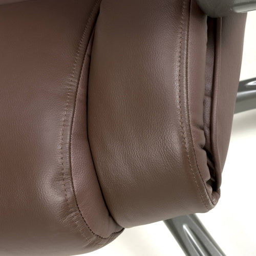 Regent Executive Leather Faced Brown Office Chair