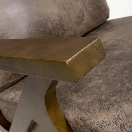 Hampton Suede Effect Brown Accent Chair