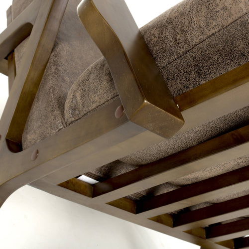 Hampton Suede Effect Brown Accent Chair