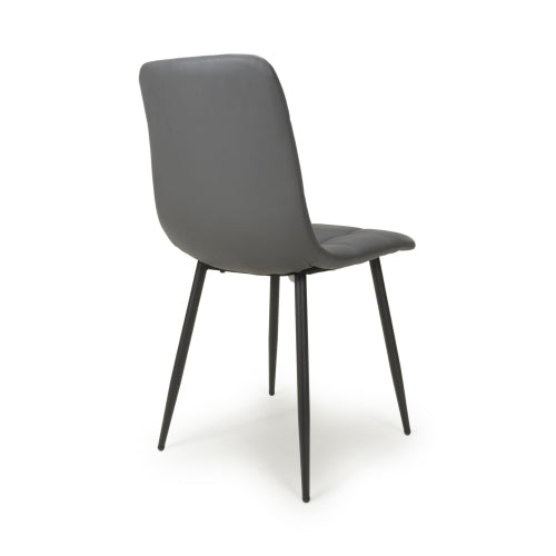Madison Leather Effect Grey Dining Chair