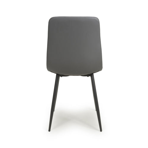 Madison Leather Effect Grey Dining Chair