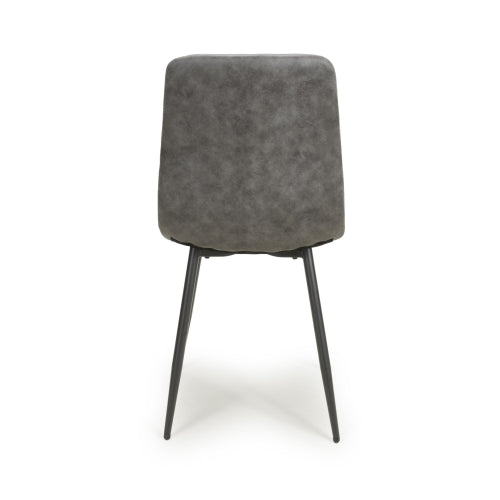 Lisbon Microfibre Grey Dining Chair