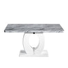 Neptune Medium Marble Effect Grey/White Dining Table