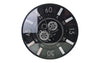 Milano Moving Gears Decorative Wall Clock Oversize Extra Large 23 Inch/60 cm Chrome