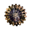 Piano Moving Gears Decorative Wall Clock Oversize Extra Large 32` Inch/80 cm Real Mirror & Glass Gold