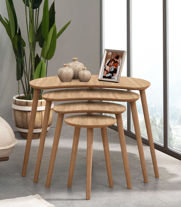 VH Moon nesting coffee table set - Oak - view 3