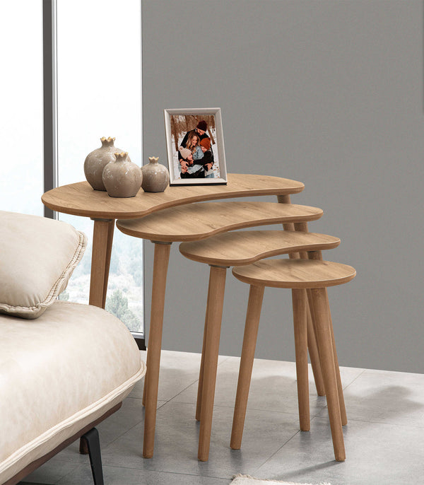 VH Moon nesting coffee table set - Oak - view 4