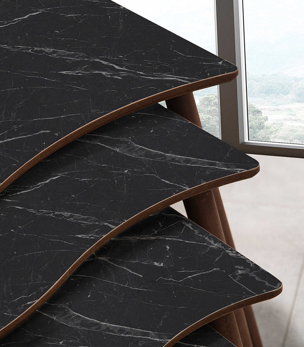 VH Salsa nesting coffee table set - Black Marble Pattern - view 5