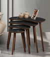 VH Moon nesting coffee table set - Black Marble Pattern - view 2