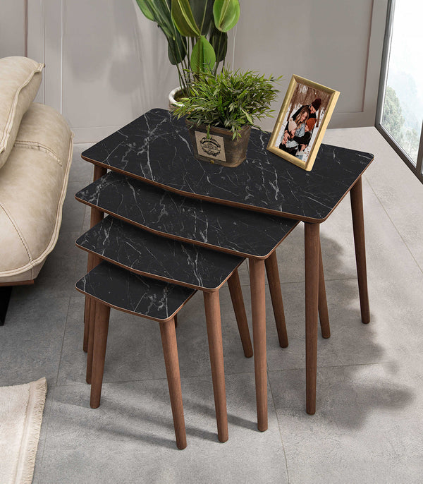 VH Vega nesting coffee table set - Black Marble Pattern - view 2