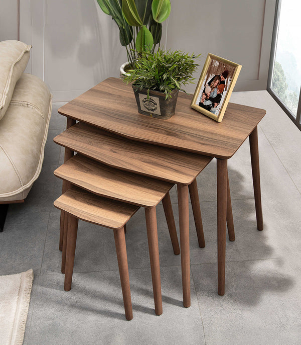 VH Vega nesting coffee table set - Walnut - view 2
