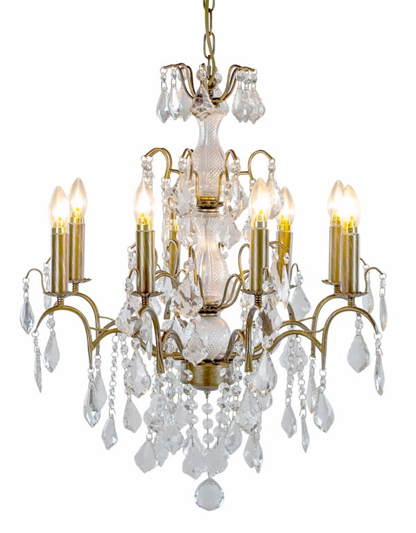 Large Gold 8 Branch French Chandelier - main view