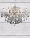 6 Branch Silver Leaf Shallow Chandelier