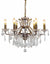 6 Branch Bronze Shallow Chandelier