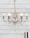 6 Branch Chrome Shallow Chandelier — alternate view