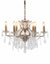 6 Branch Brushed Gold Shallow Chandelier