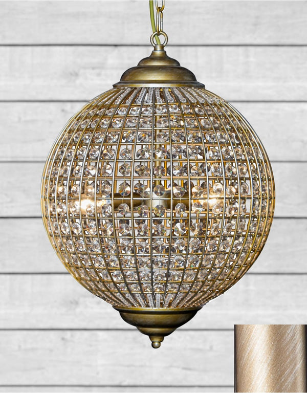 Medium Gold Globe Chandelier — alternate view