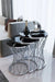 Paglia Round Nest Of Tables Set - 3 Pieces Nesting Table Tempered Glass Top
