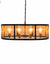 Large Round Black Iron Industrial Chandelier