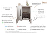 Detail view of Adela white bedside cabinet shelving - Sohowells