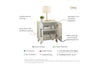 Lumen white bedside cabinet detail view of doors and finish - Sohowells