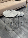 Deria Round Nest Of Tables Set - 3 Pieces Nesting Table Wood Top