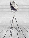 Black and Nickel Large Tripod Floor Lamp