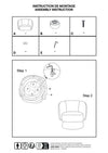Rounded swivel armchair dimension and specification guide - Sohowells