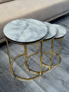 Chala Round Nest Of Tables Set - 3 Pieces Nesting Table Wood Top