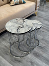 Emed Round Nest Of Tables Set - 3 Pieces Nesting Table Wood Top