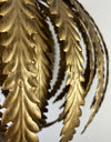 Gold Tropical Floral Ceiling Pendant - detail