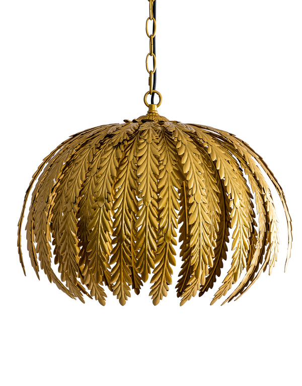 Gold Tropical Floral Ceiling Pendant - main view