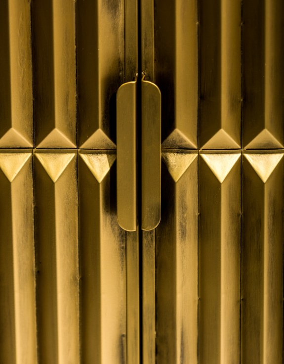 Industrial Gold "Fitzgerald" 2 Door Metal Side Cabinet