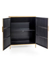 Industrial Gold "Fitzgerald" 2 Door Metal Side Cabinet