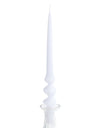 White 29cm Hand Turned Taper Candle