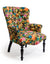 Citrus fruit print button back occasional chair handmade in the UK - Sohowells
