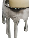 Medium Raw Nickel "Dali" Drip Candle Holder