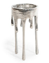 Large Raw Nickel "Dali" Drip Candle Holder