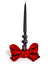 Ruby Red Spotted Ribbon Bow Ceramic Candle Holder (to be bought in qtys of 2)