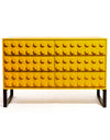 Yellow "Ogel" Block Solid Wood 6 Drawer Side Cabinet