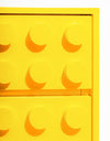 Yellow "Ogel" Block Solid Wood 6 Drawer Side Cabinet