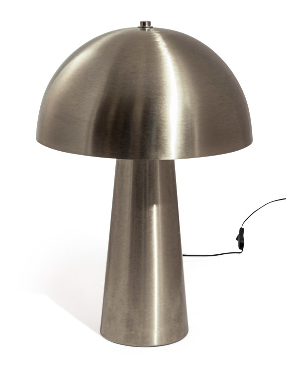 Brushed Steel Mushroom Table Lamp