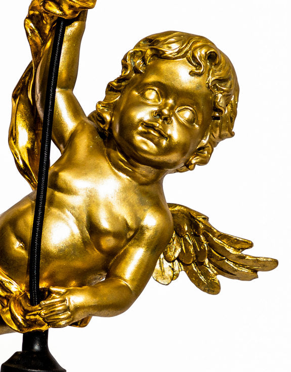 Antique Gold Cherub Ceiling Pendant