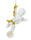 White & Gold Cherub Ceiling Pendant