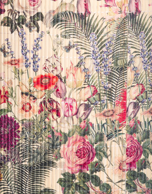 Multi Floral Bamboo Shade 40cm