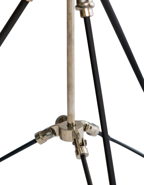 Black and Nickel Large Tripod Table Lamp